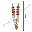 Premium Quality Three Layer White Moti Mala With Heart Shape Pendant