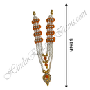 Premium Quality Three Layer White Moti Mala With Heart Shape Pendant