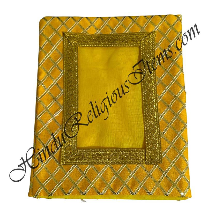 Chitraji Coloured Cotton Vastra With Golden Criss-Cross Lace