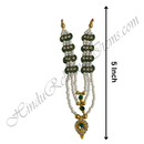 Premium Quality Three Layer White Moti Mala With Heart Shape Pendant