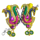 Premium Quality Jardoshi Kundal With Jhari Resham & Nang(Diamond) & Moti