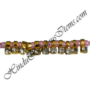 Coloured Moti Kandora With White Diamond Latkan