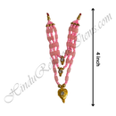 Premium Quality Three Layer Coloured Moti Mala With Leaf Shape Pendant