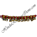 Coloured Moti Kandora With White Diamond Latkan