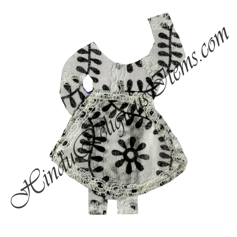 Chitraji Cotton Chova & Chandan Print Choli Ang Vastra With Net Lace