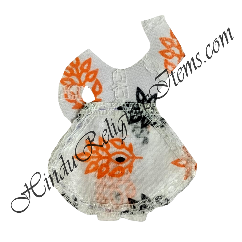 Chitraji Cotton Chova & Chandan Print Choli Ang Vastra With Net Lace