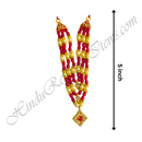 Premium Quality Three Layer Coloured Moti Mala With Nang(Diamond) Chokar Shape Choki