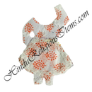 Chitraji Cotton Chova & Chandan Print Choli Ang Vastra With Net Lace