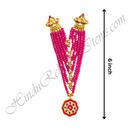Premium Quality Six Layer Colour Moti Mala With Flower Shape Pendant
