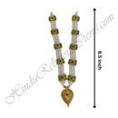 Premium Quality White Moti Mala With Rectangle Shape Choki