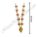 Premium Quality White Moti Mala With Rectangle Shape Choki