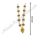 Premium Quality White Moti Mala With Rectangle Shape Choki