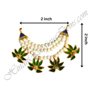 Premium Quality White Moti Haas Mala With Kamal Shape Pendant