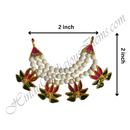 Premium Quality White Moti Haas Mala With Kamal Shape Pendant
