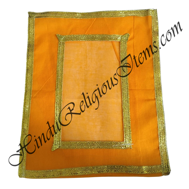 Chitraji Cotton Coloured Vastra with Double Border Golden Lace