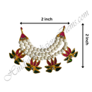 Premium Quality White Moti Haas Mala With Kamal Shape Pendant