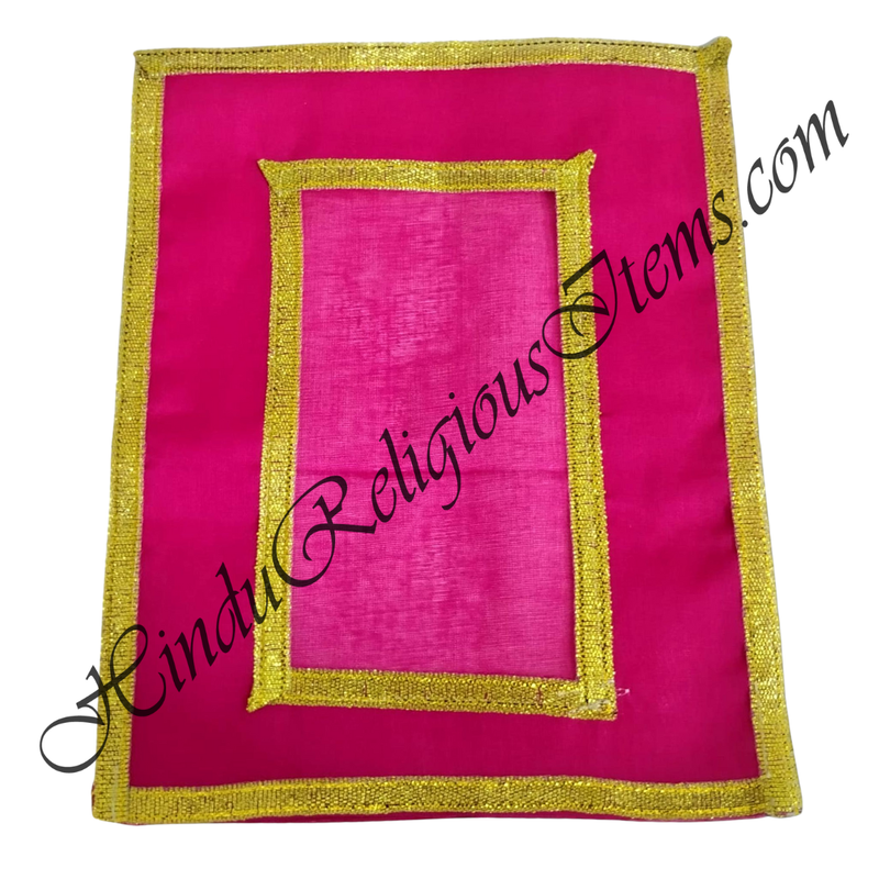 Chitraji Cotton Coloured Vastra with Double Border Golden Lace