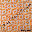 Cotton Orange (Kesari) Print Fabric/ Kapad(COP)