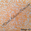 Cotton Orange (Kesari) Print Fabric/ Kapad(COP)