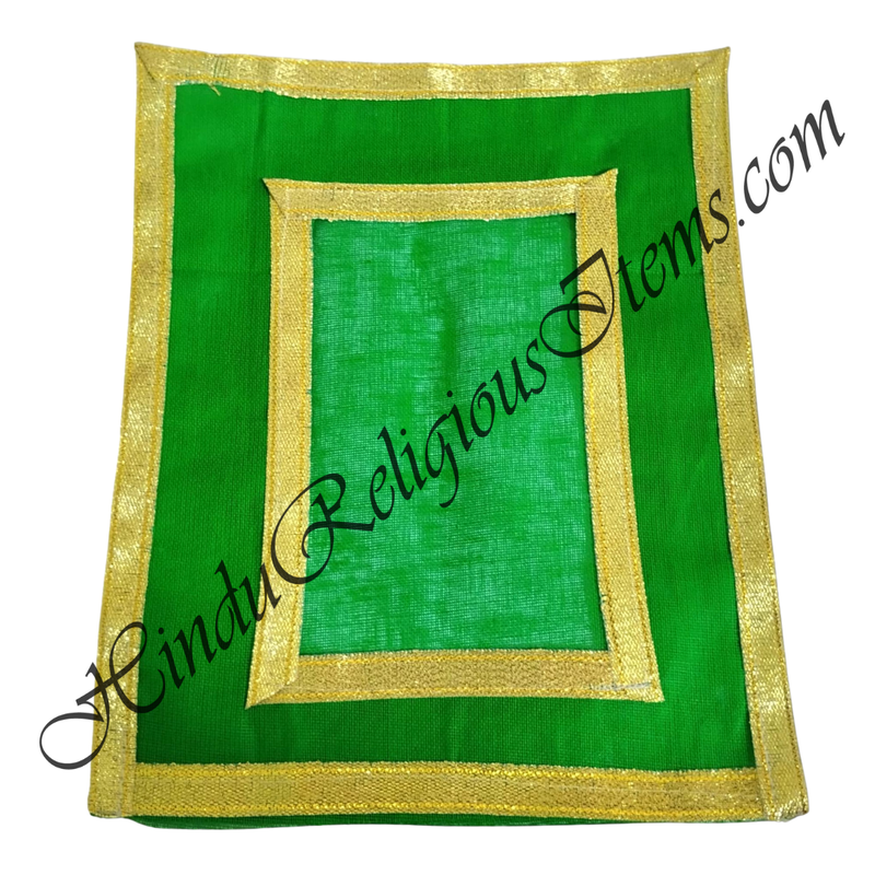 Chitraji Cotton Coloured Vastra with Double Border Golden Lace