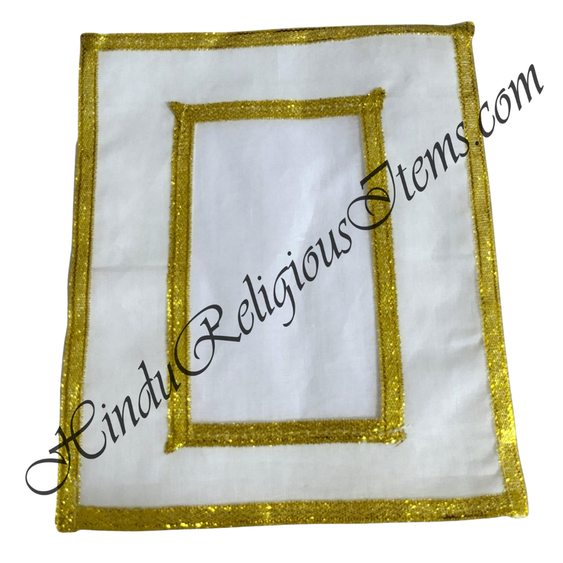 Chitraji Cotton Coloured Vastra with Double Border Golden Lace