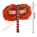 Premium Quality Cow Printed Fan(Pankha) With Net Fril