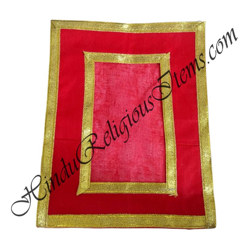 Chitraji Cotton Coloured Vastra with Double Border Golden Lace