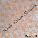 Cotton Orange (Kesari) Print Fabric/ Kapad(COP)