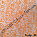 Cotton Orange (Kesari) Print Fabric/ Kapad(COP)