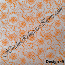 Cotton Orange (Kesari) Print Fabric/ Kapad(COP)