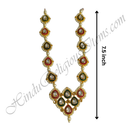 Premium Quality Kundan Mala With White Moti
