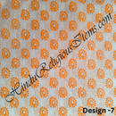 Cotton Orange (Kesari) Print Fabric/ Kapad(COP)