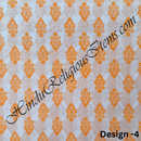 Cotton Orange (Kesari) Print Fabric/ Kapad(COP)