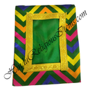 Chitraji Satin W Shape Leheriya Vastra With Golden Lace