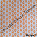 Cotton Orange (Kesari) Print Fabric/ Kapad(COP)