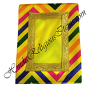 Chitraji Satin W Shape Leheriya Vastra With Golden Lace