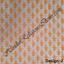 Cotton Orange (Kesari) Print Fabric/ Kapad(COP)