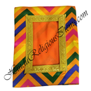 Chitraji Satin W Shape Leheriya Vastra With Golden Lace