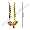 Premium Quality Kundal Choki With Half Moon Shape Pendant
