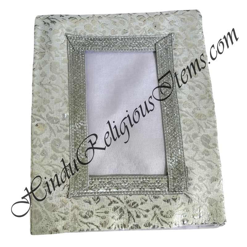 Chitraji Silver Jhari Vastra With Mango Design With Silver Lace