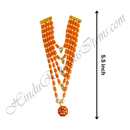 Premium Quality Five Layer Coloured Moti Mala With Small Flower Shape Pendant