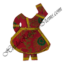 Chitraji Brocade Golden Jhari With Leaf Design Chakdar Vastra With Golden Lace