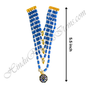 Premium Quality Five Layer Coloured Moti Mala With Small Flower Shape Pendant