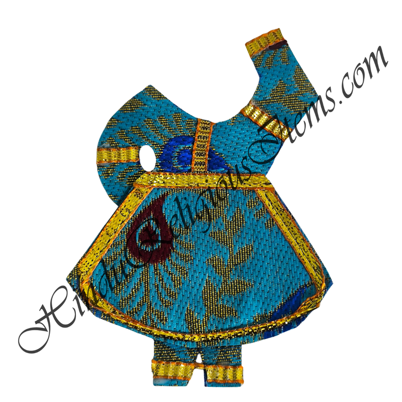 Chitraji Brocade Golden Jhari With Leaf Design Chakdar Vastra With Golden Lace