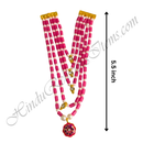 Premium Quality Five Layer Coloured Moti Mala With Small Flower Shape Pendant