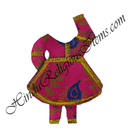 Chitraji Brocade Golden Jhari With Leaf Design Chakdar Vastra With Golden Lace