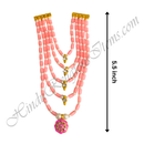 Premium Quality Five Layer Coloured Moti Mala With Small Flower Shape Pendant