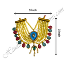 Premium Quality White Moti Haas Mala With Half Moon Shape Pendant