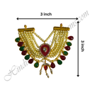 Premium Quality White Moti Haas Mala With Half Moon Shape Pendant