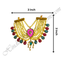 Premium Quality White Moti Haas Mala With Half Moon Shape Pendant